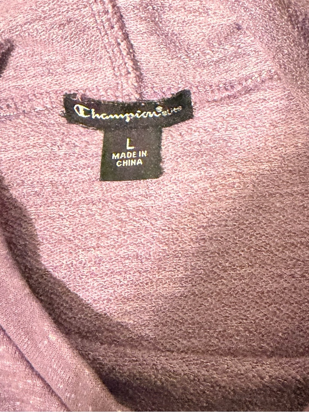 Champion Women's French Terry Striped Lavender Hoodie - Size L - NWOT - Picture 9 of 12
